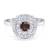 Round Natural Stone Cocktail Ring