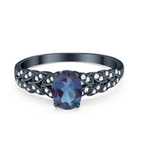 Oval Natural Stone Vintage Marquise Style Ring