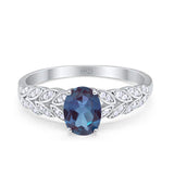 Oval Natural Stone Vintage Marquise Style Ring