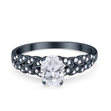 Oval Natural Stone Vintage Marquise Style Ring