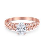 Oval Natural Stone Vintage Marquise Style Ring