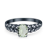 Oval Natural Stone Vintage Marquise Style Ring