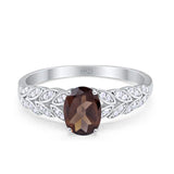 Oval Natural Stone Vintage Marquise Style Ring