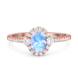 Vintage Style Oval Natural Stone Solitaire Ring