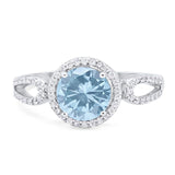 Art Deco Round Natural Stone Split Shank Ring