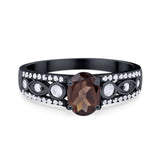 Vintage Style Oval Natural Stone Ring