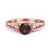 Vintage Style Round Natural Stone Ring