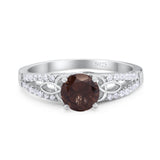 Vintage Style Round Natural Stone Ring