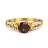 Vintage Style Round Natural Stone Ring