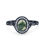 Oval Halo Vintage Style Statement Rings
