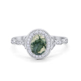 Oval Halo Vintage Style Statement Rings