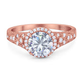 Vintage Style Round Natural Stone Ring