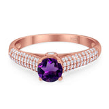 Vintage Style Round Natural Stone Ring