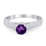 Vintage Style Round Natural Stone Ring