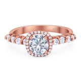 Vintage Style Round Natural Stone Wedding Ring