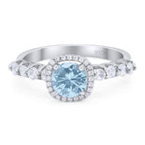 Vintage Style Round Natural Stone Wedding Ring