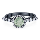 Vintage Style Round Natural Stone Wedding Ring