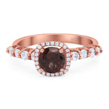 Vintage Style Round Natural Stone Wedding Ring