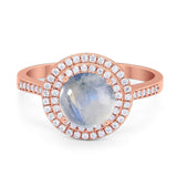 Vintage Style Round Natural Stone Ring