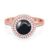Vintage Style Round Natural Stone Ring