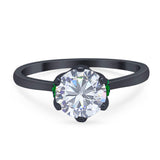 Art Deco Round Natural Stone Halo Ring