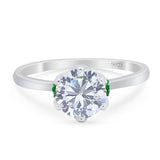 Art Deco Round Natural Stone Halo Ring