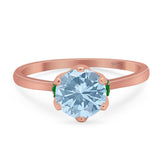 Art Deco Round Natural Stone Halo Ring