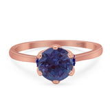 Art Deco Round Natural Stone Halo Ring