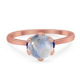 Art Deco Round Natural Stone Halo Ring