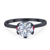 Art Deco Round Natural Stone Halo Ring