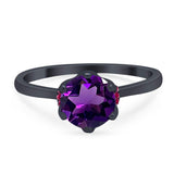 Art Deco Round Natural Stone Halo Ring