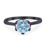 Art Deco Round Natural Stone Halo Ring