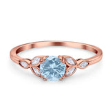 Art Deco Round Natural Stone Floral Ring