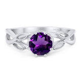 Art Deco Round Natural Stone Beaded Ring