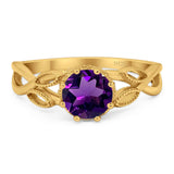 Art Deco Round Natural Stone Beaded Ring