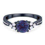 Vintage Style Round Natural Stone Ring