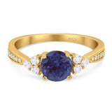 Vintage Style Round Natural Stone Ring