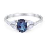 Art Deco Oval Trillium Ring