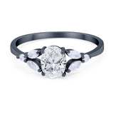 Art Deco Oval Trillium Ring