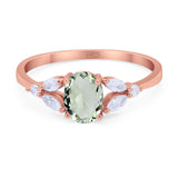 Art Deco Oval Trillium Ring