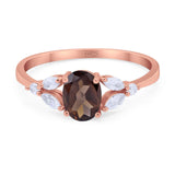 Art Deco Oval Trillium Ring