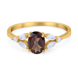 Art Deco Oval Trillium Ring