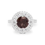 Vintage Style Round Natural Stone Cocktail Ring