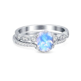 Two Piece Oval Solitaire Ring 