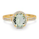 Art Deco Oval Natural Stone Wedding Ring