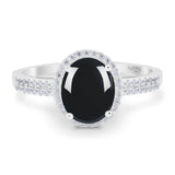 Art Deco Oval Natural Stone Wedding Ring