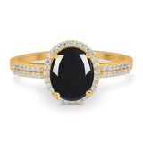 Art Deco Oval Natural Stone Wedding Ring