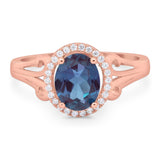 Art Deco Oval Natural Stone Filigree Ring