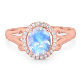 Art Deco Oval Natural Stone Filigree Ring