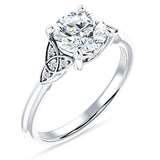 10K Gold IGI Certified Round 1 Carat Lab Grown Diamond Trinity Ring